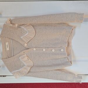 Inlife Beige Ruffled Women's Sweater
